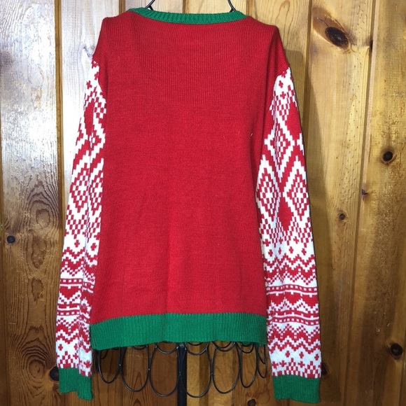 No boundaries reindeer ugly sweater Ladies Christmas Sweater Sequin Reindeer XL​ - Picture 4 of 6